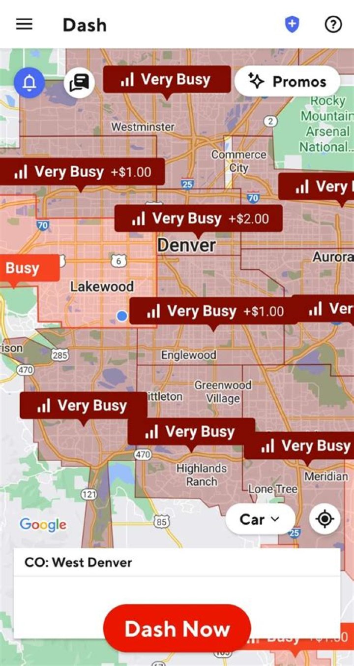 Can I see how many dashers are in my area?