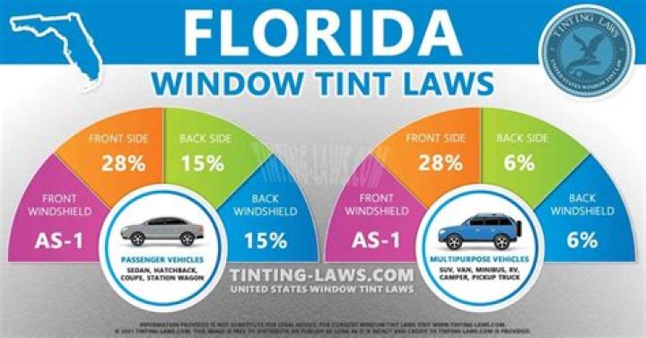 Can you have colored tint in Florida?