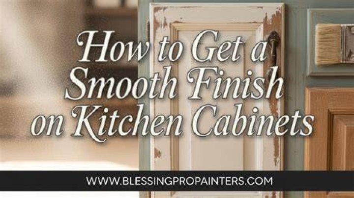 How do I get a smooth finish on kitchen cabinets?