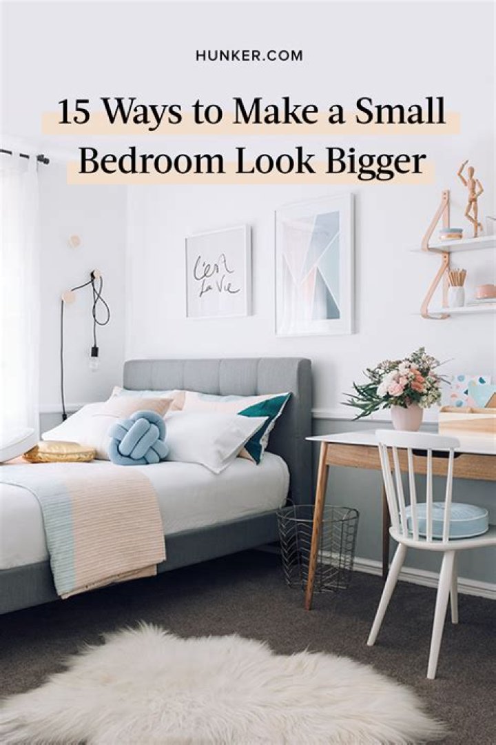How do you decorate a small bedroom to make it look bigger?