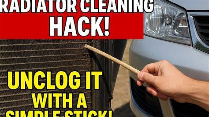 How do you unclog a car radiator?