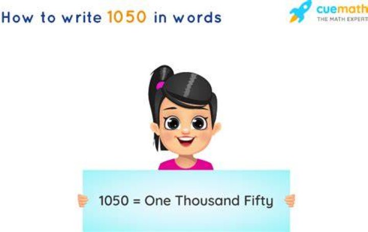 How do you write 1050 in words?
