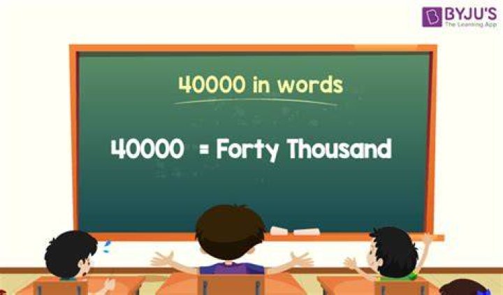 How do you write 40000 in words?