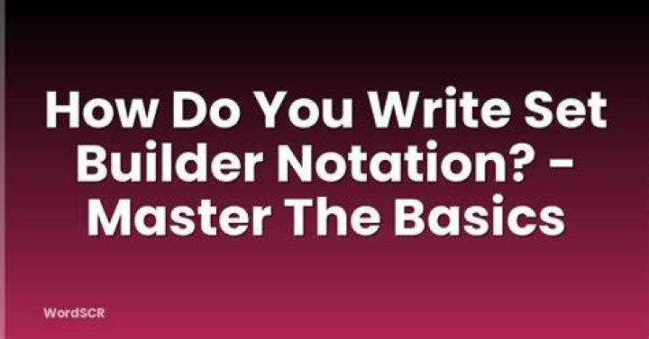 How do you write a set?