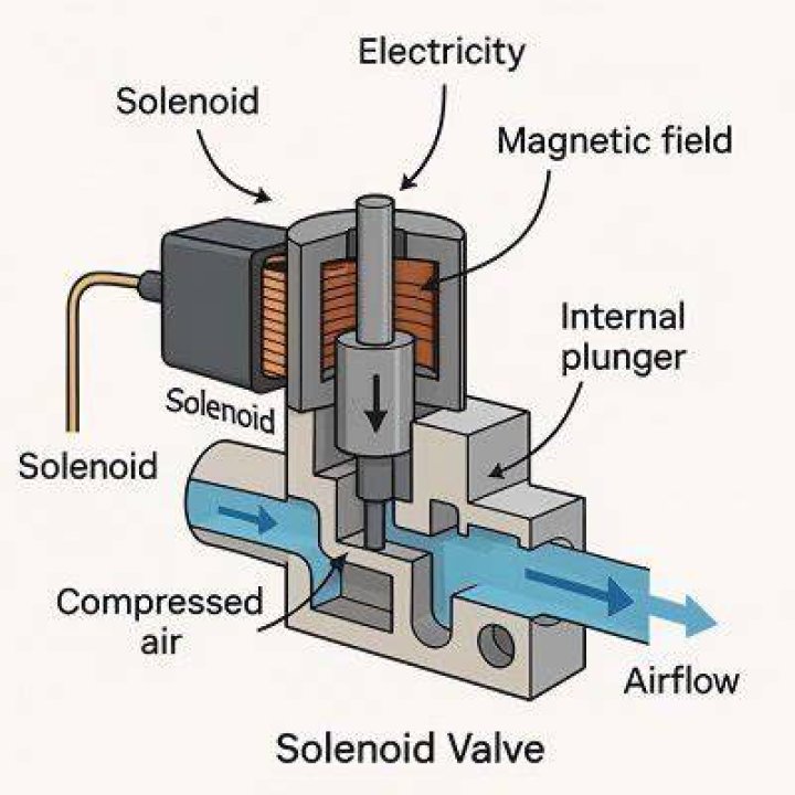 How does a vacuum solenoid valve work?