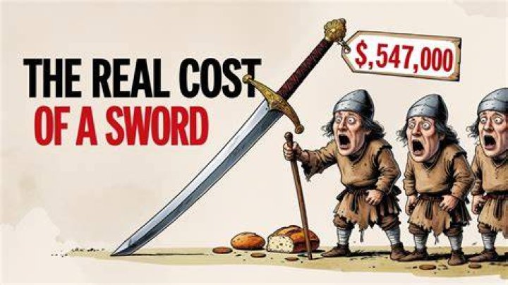 How much did a sword cost in medieval times?