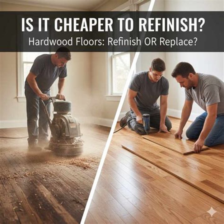 Is it cheaper to refinish hardwood floors or replace with vinyl?
