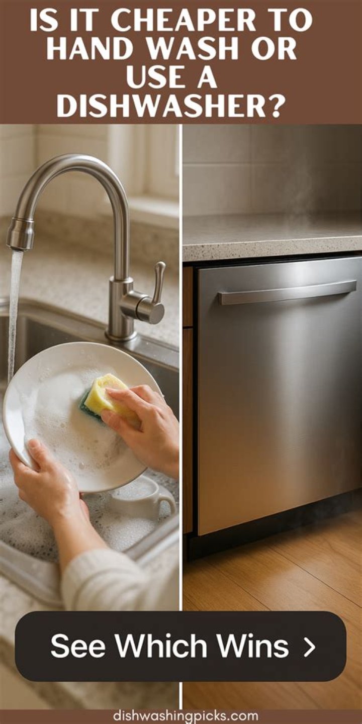 Is it cheaper to use a dishwasher or wash by hand?