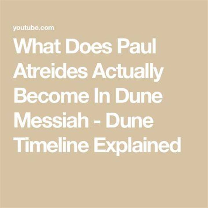 Is Paul actually the messiah Dune?