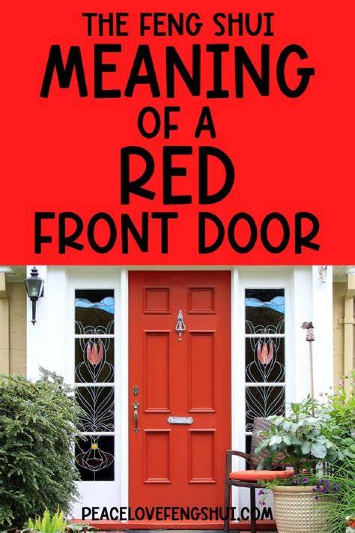 What does a red front door mean in Feng Shui?