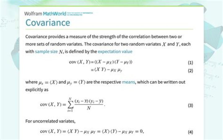 What does covariance tell us?