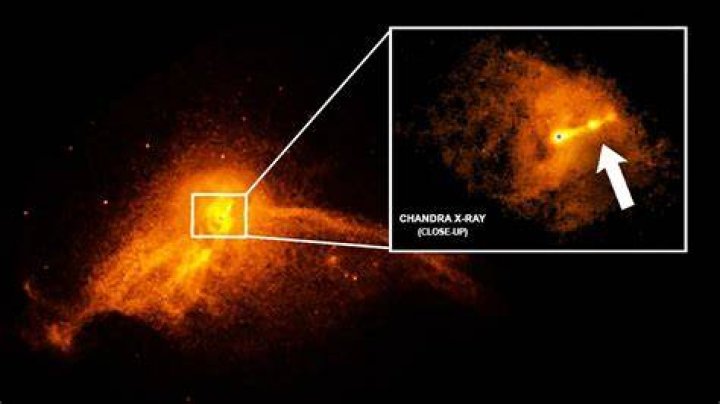 What escaped a black hole?