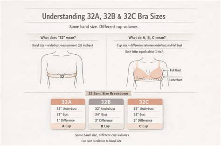 What is difference between 32A and 32B size?