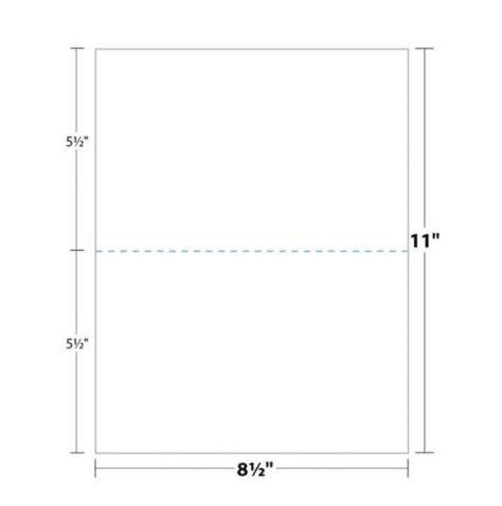 What is half a page size?