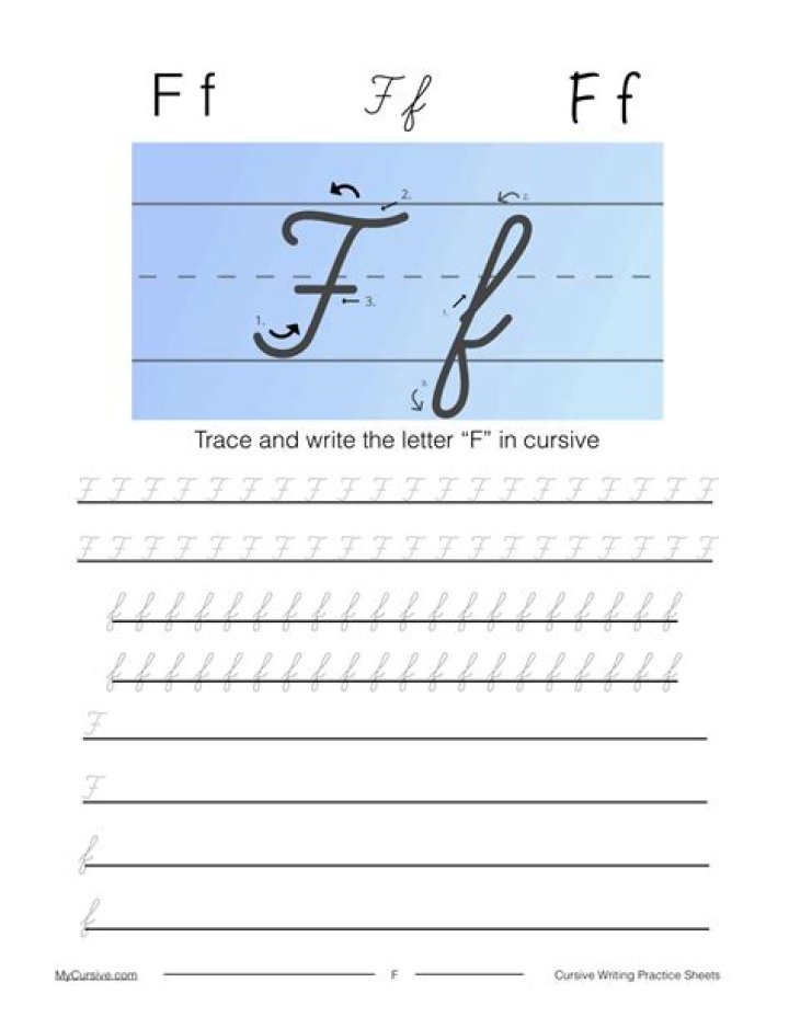 What is the cursive of F?
