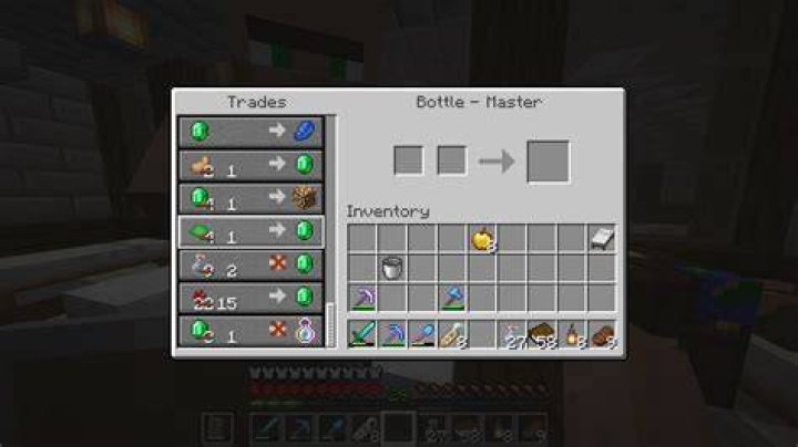 What villager sells enchanted bottles?