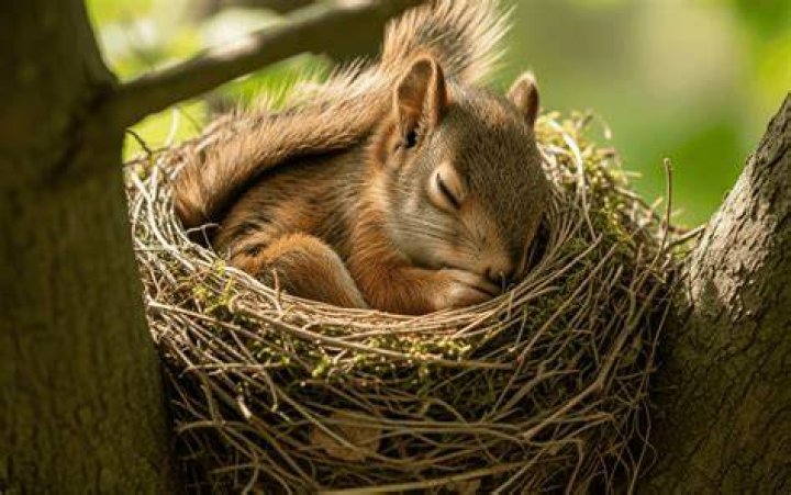 Where do squirrels sleep?