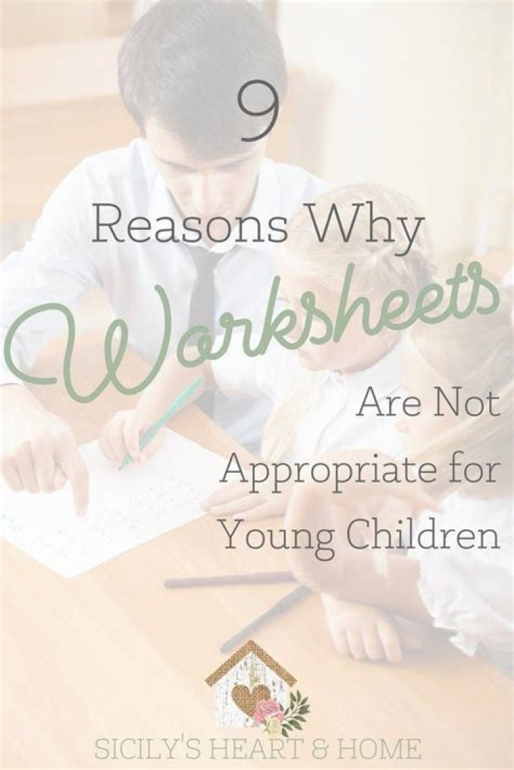 Why worksheets are not appropriate for preschoolers?